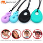 Chew Necklace for Boys and Girls, Silicone Chewy Necklace Sensory Toys for Kids Teardrop Twist Pendants, Chewing Toys for Autism or Oral Motor Special