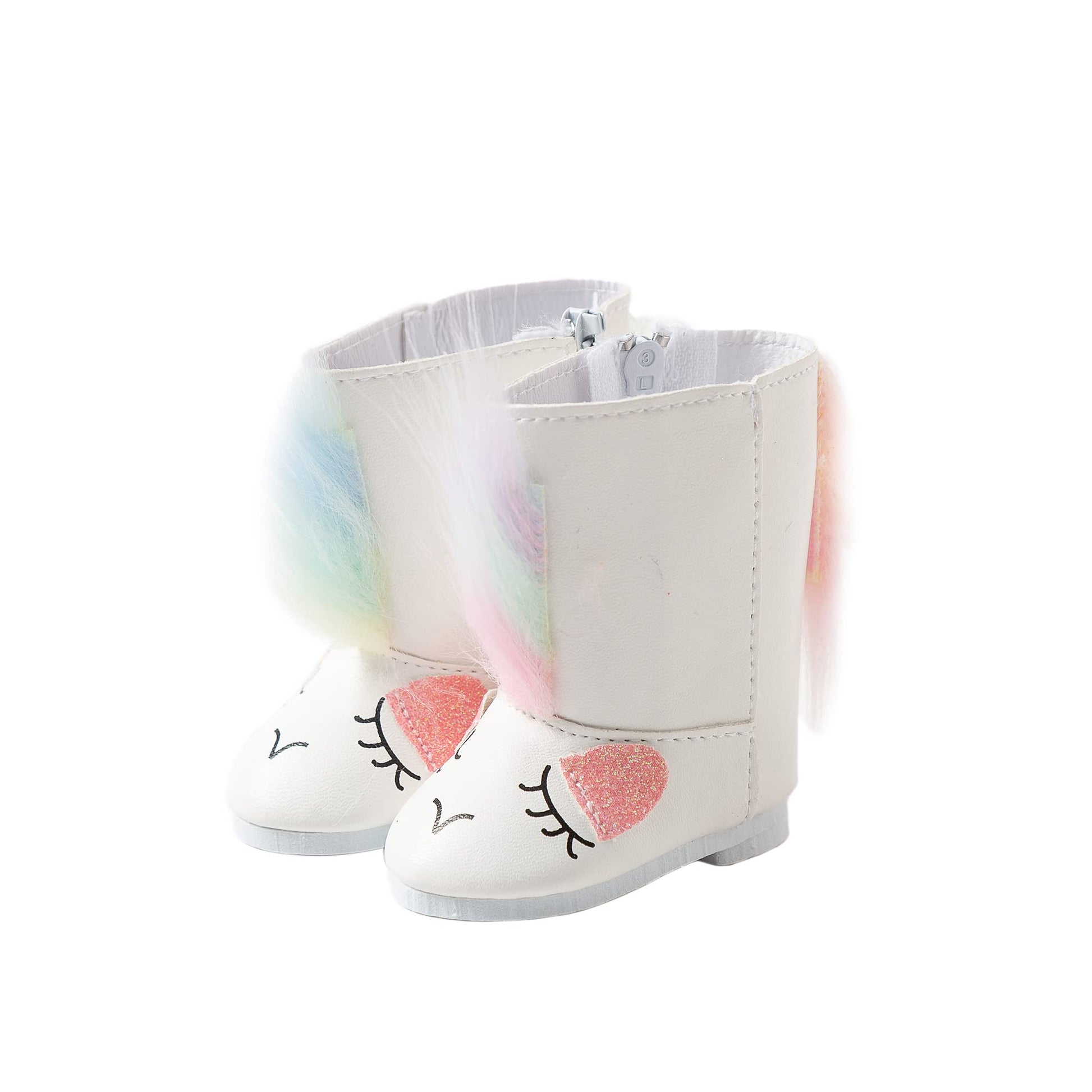 Doll Shoes Accessories Doll Snow Boots Fit 18-inch American Doll Girl Dolls (Unicorn Boots)