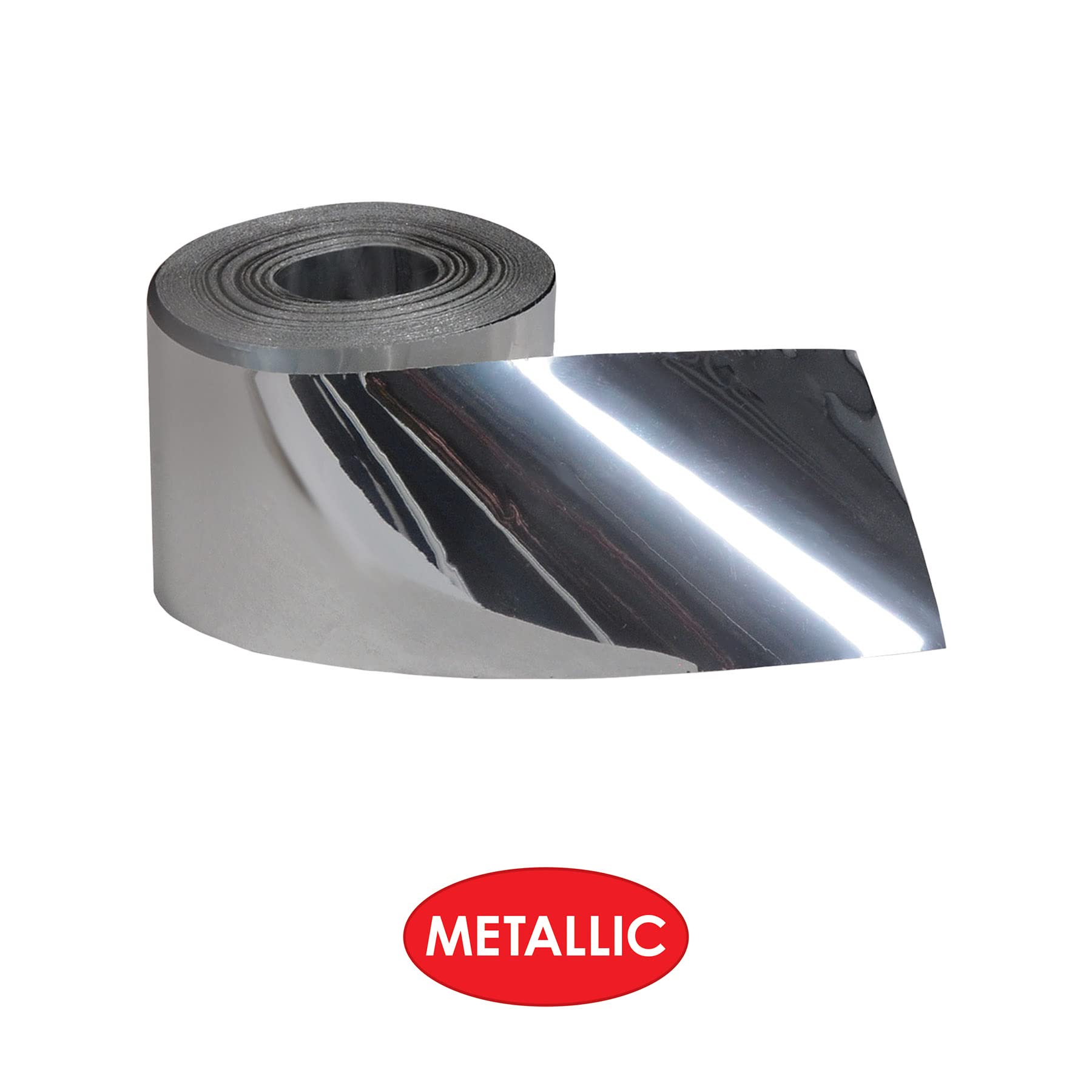 Beistle Silver Metallic Streamer, Shimmer Plastic Indoor Outdoor Party Decoration for NYE Celebrations, Birthdays, Anniversaries and Events, 2" x 200'