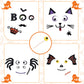 16 Packs Foam Pumpkin Decorating Kit - Pumpkin Foam Stickers for Decorating - 4 Style Holiday Decor Kits for Kids Cat, Bat, Spider Craft Stickers