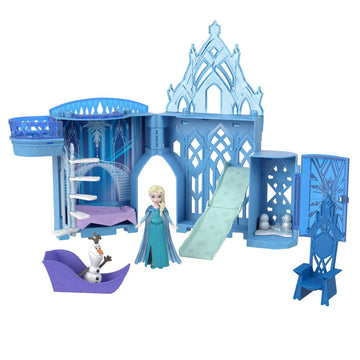 Mattel Disney Princess Toys, Storytime Stackers Elsa Ice Palace, Stackable Castle Doll House with Small Doll & 8 Pieces, Inspired by The Disney Frozen