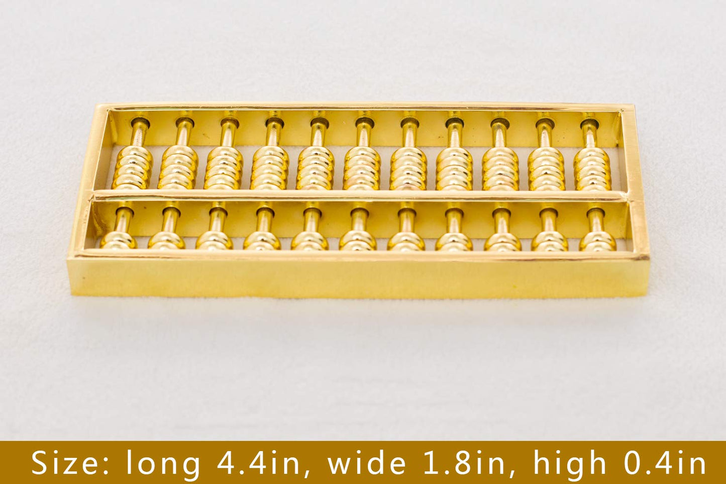BRABUD Mini Copper Abacus Decoration Chinese Calculator Math Calculating Tool Paperweight Home Office Desk Decor Teacher Gift Collection WQ018