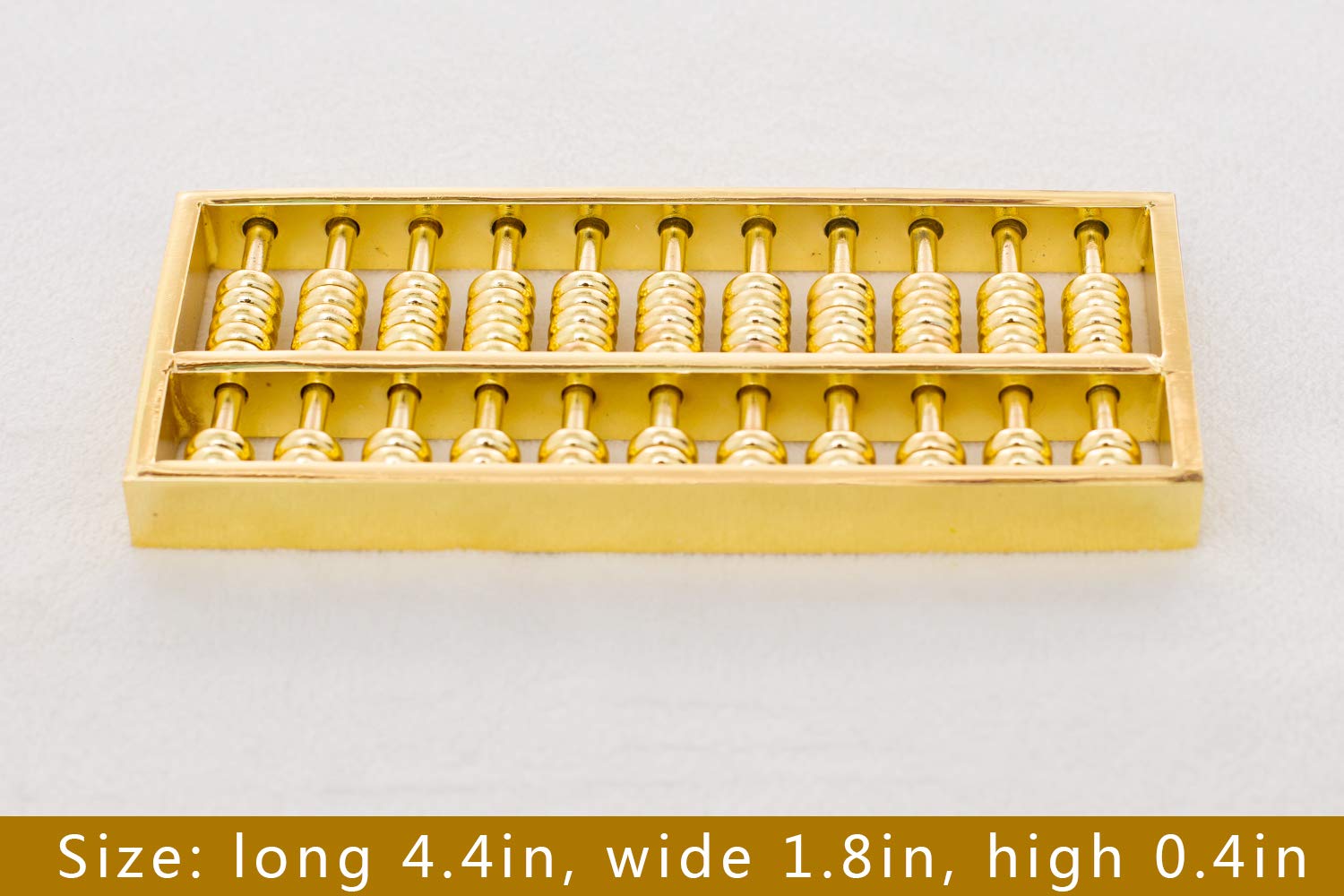 BRABUD Mini Copper Abacus Decoration Chinese Calculator Math Calculating Tool Paperweight Home Office Desk Decor Teacher Gift Collection WQ018