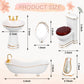 HCEWSBFD 1:12 Dollhouse Miniature Porcelain Bathroom Set 5Pcs White Ceramic Toilet Basin Bathtub Mirror Miniature Furniture with 15Pcs Doll