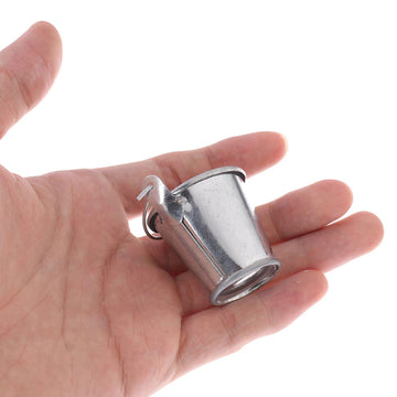 Silver 1/12 Miniature Bucket Dollhouse Decoration Accessories, DIY Doll House Kit