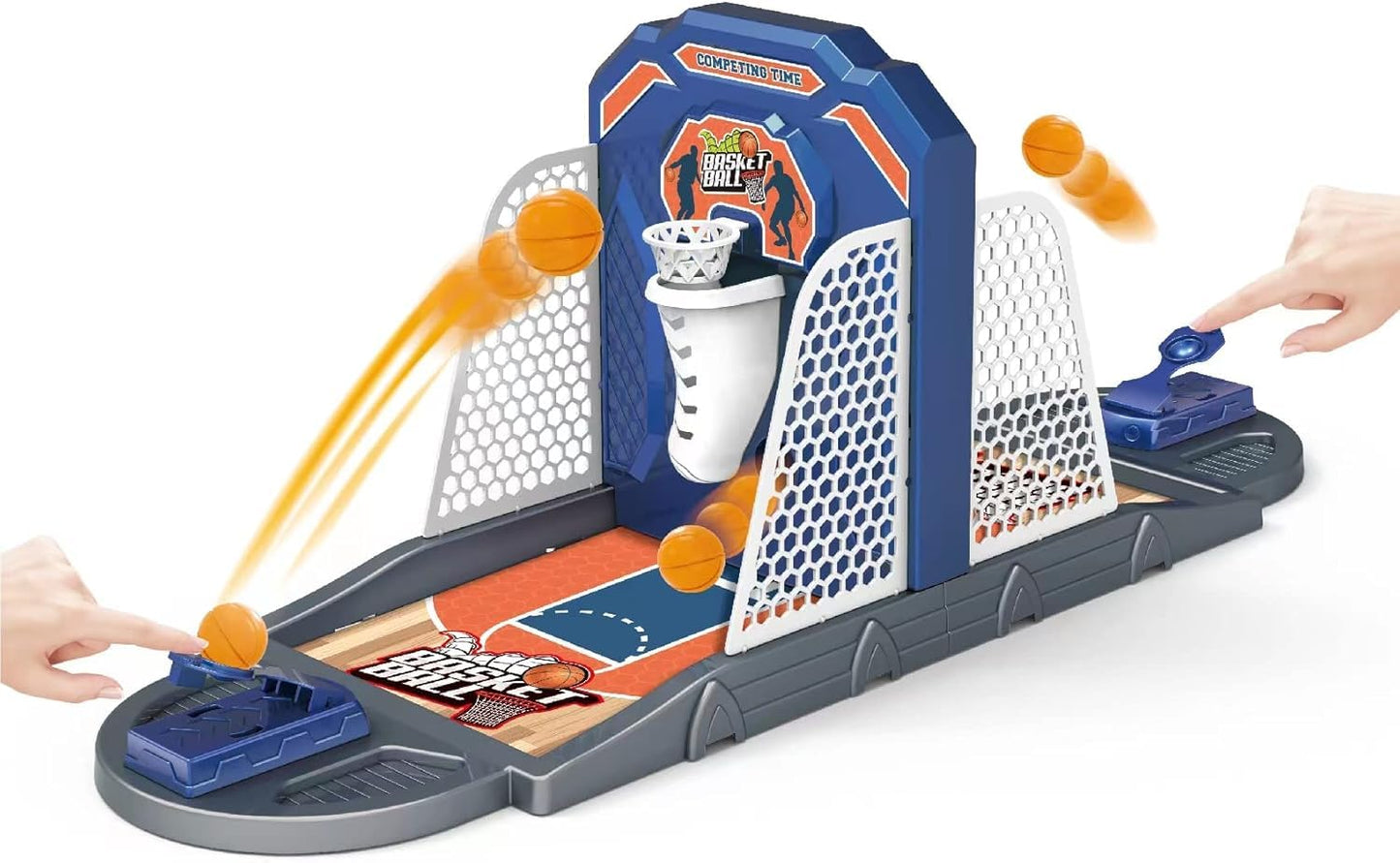 Odebiao Desktop Basketball Arcade - Interactive Finger Shoot Game with Auto-Scoring & Portable Court | 24" Mini Hoop for Kids Adults Family Game
