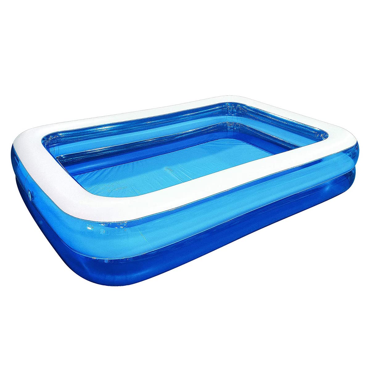 Giant Inflatable Kiddie Pool - Family and Kids Inflatable Rectangular Pool - 10 Feet Long (120" X 72" X 20")