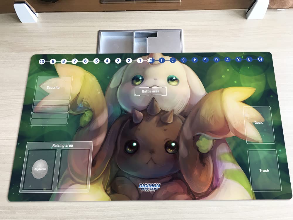 Mlikemat New DTCG Duel Playmat Digimon Board Terriermon Trading Card Game Mat Desk Pad + Free Bag (ZD002-225-SM)
