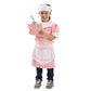Melissa & Doug Waitress Role Play Costume Set (7 pcs) - Includes Apron, Order Pad, Cap Pink 3-6 years