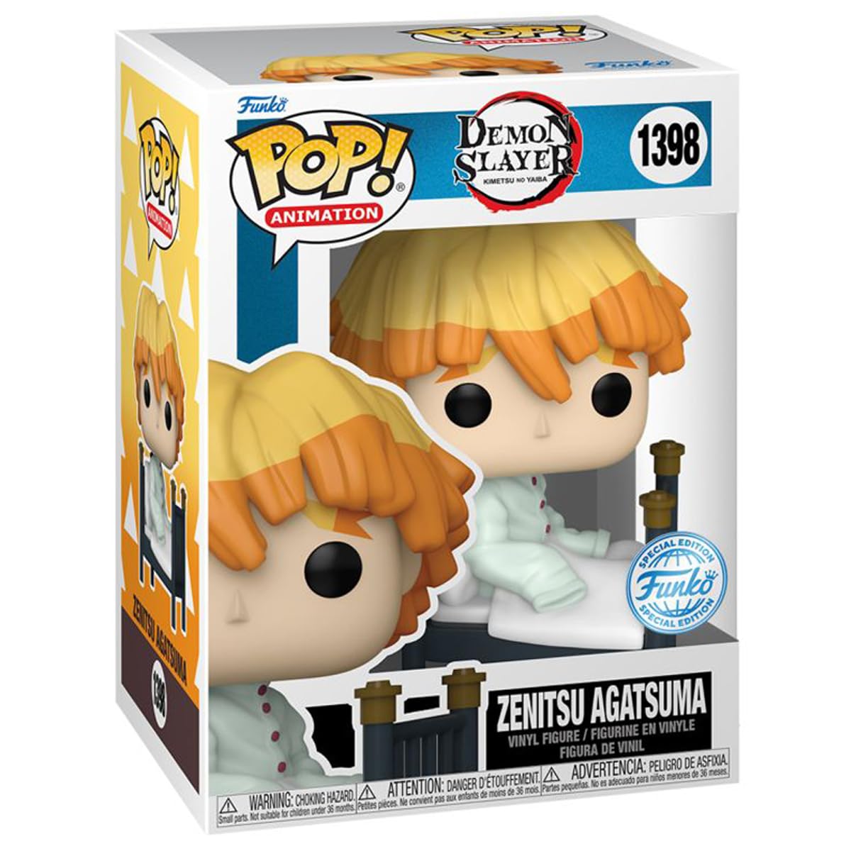 Funko Demon Slayer: Kimetsu no Yaiba POP! Animation Zenitsu Agatsuma Exclusive Vinyl Figure #1398
