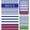 Caspari Breton Stripe Large Type Bridge Gift Sets - 2 Playing Card Decks & 2 Score Pads