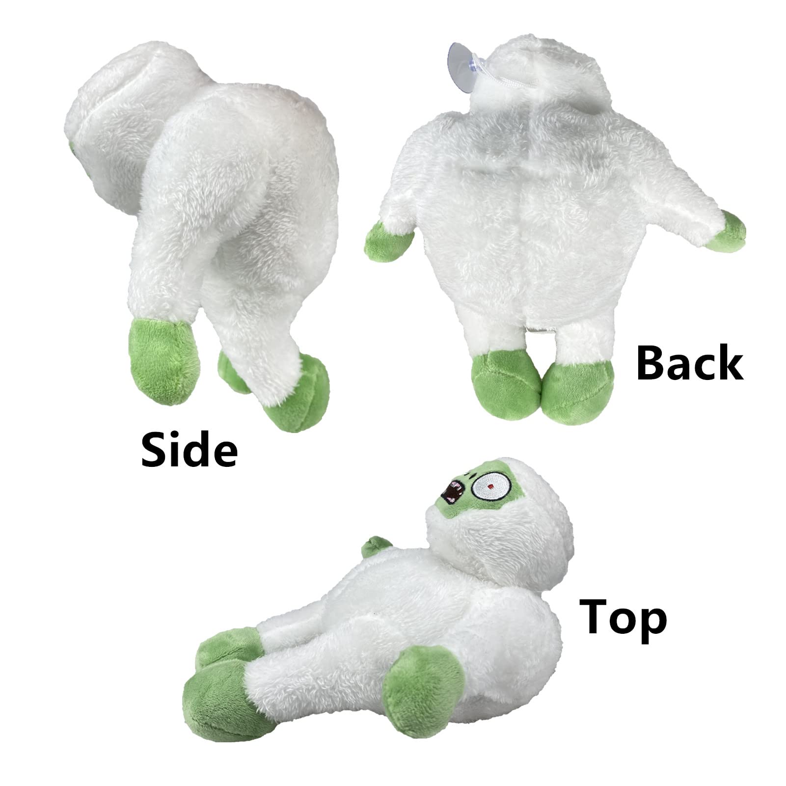 JHESAO 6 PCS Plants and Zombies Plush Green Skirt Zombies Plushies Sets Toy Conehead Zombie, 1 2 Stuffed Soft Duck Zombie Doll, Yeti PVZ Plush Figure