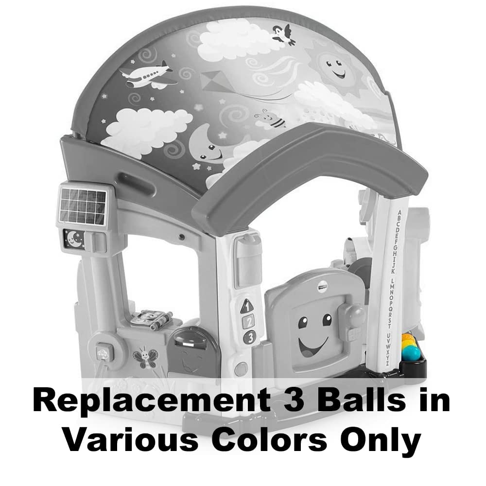 Mattel Replacement 3 Balls for Fisher-Price Laugh & Learn Smart Learning Home - FJP89 ~ Colors May Vary