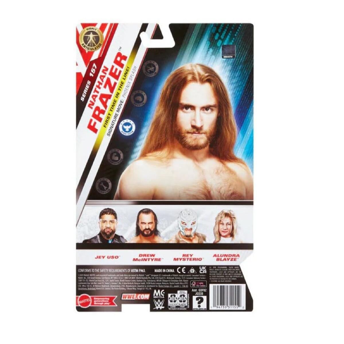 WWE Nathan Frazer (Blue) Main Event 157 Toy Wrestling Action Figure