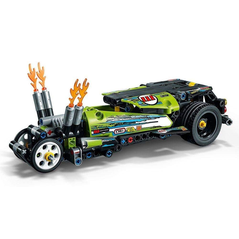 LEGO Technic Dragster 42103 Pull-Back Racing Toy Building Kit (225 Pieces)