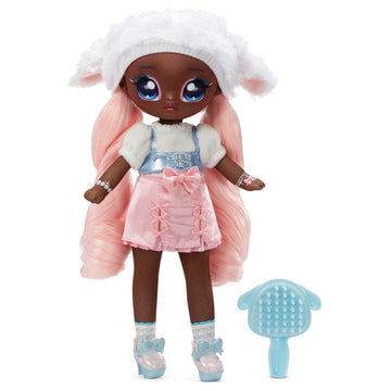 Na Na Na Surprise 11" Fashion Doll Lila Lamb, Soft, Poseable, Pink Hair, Adorable Animal-Inspired Lamb Hat Outfit & Accessories, Gift for Kids, Toy