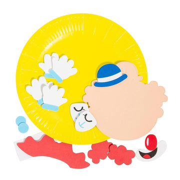 Fun Express Paper Plate Clown Rocker Craft Kit - Makes 12