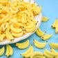 30Pcs Yellow Mini Plastic Artificial Bananas 1/12 Scale Dollhouse Accessories, Realistic Miniature Fruit Models for Fairy Garden Kitchen Decor & DIY