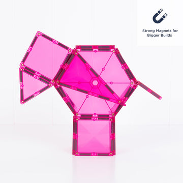 CONNETIX Magnetic Tiles Charity Edition Pink Pack, 20 Pieces