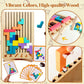 Wooden Montessori Russian Blocks Puzzle, 3D Stacking for Toddlers 3-6 Years Wooden Block, Montessori Educational Gift for Boys and Girls Board Game