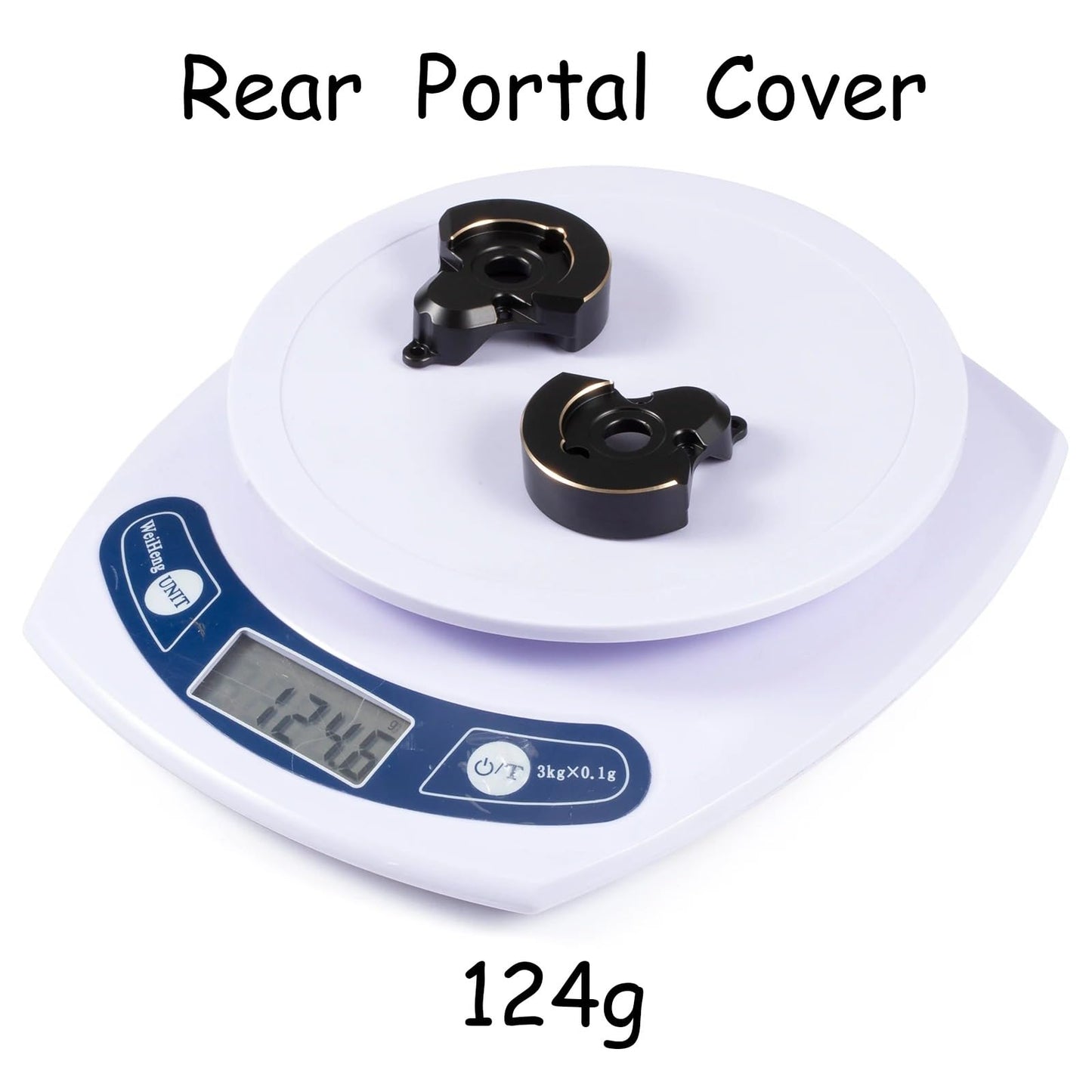 HooCrawler Brass Knuckle Weights Front and Rear Portal Cover for 1/10 RC Crawler Vanquish VS4-10 Phoenix F10 Portal Axle Lower COG