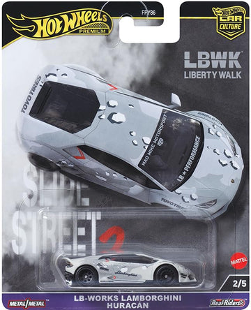 Hot Wheels 2024 Car Culture Slide Street 2 - 5-Pack (FPY86-959H) | Nissan Z, Lamborghini Huracán, GR Corolla, 240SX, Mustang RTR | 1:64 Die-Cast