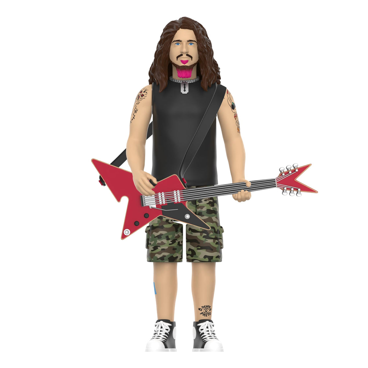 Super7 Reaction Figure Dimebag Darrell (Culprit) - 3.75" Dimebag Darrell Action Figure with Accessory - Classic Heavy Metal Collectibles and Retro