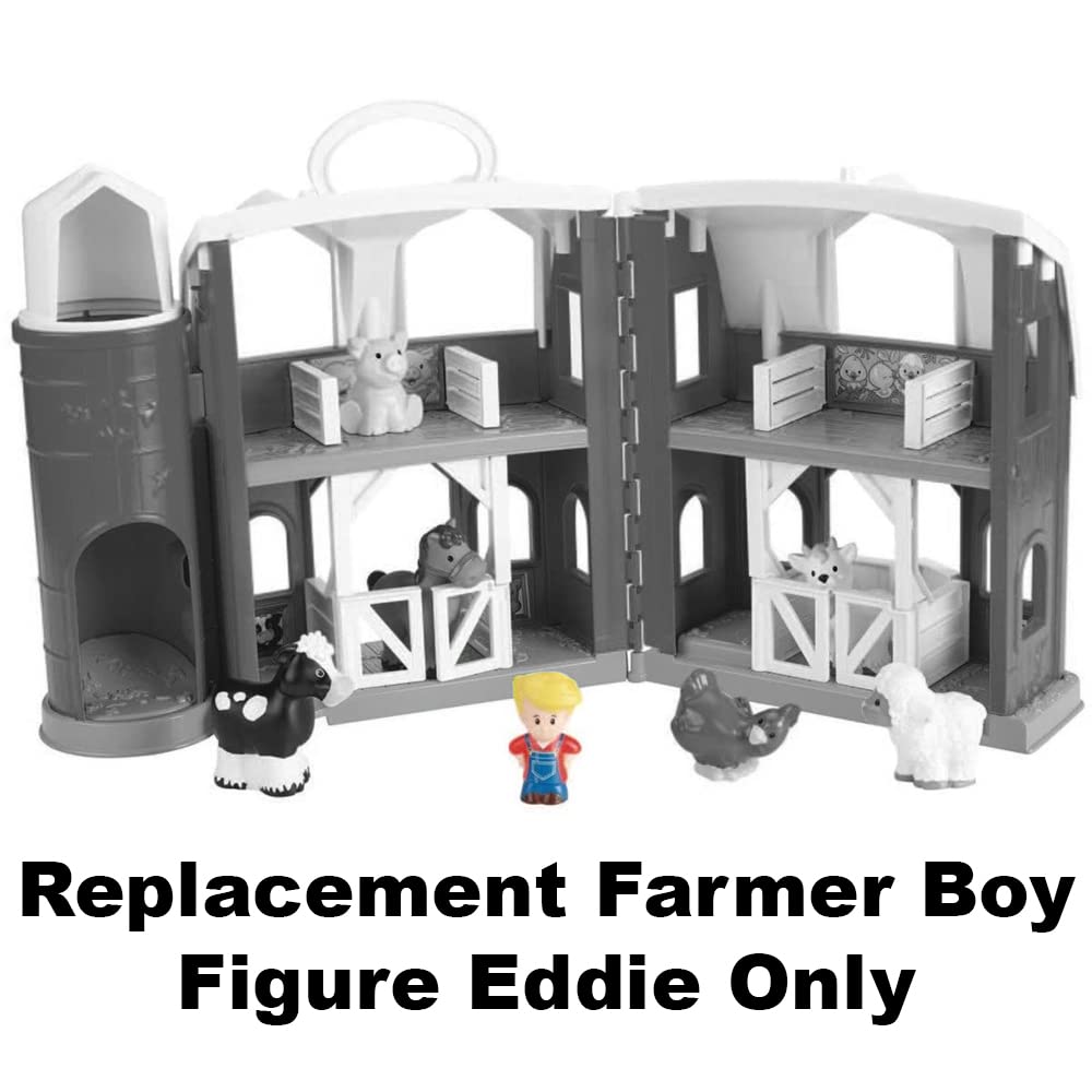 Fisher-Price Replacement Part Little People Animal Friends Farm Playset CHJ51 - Replacement Farmer Boy Eddie Figure