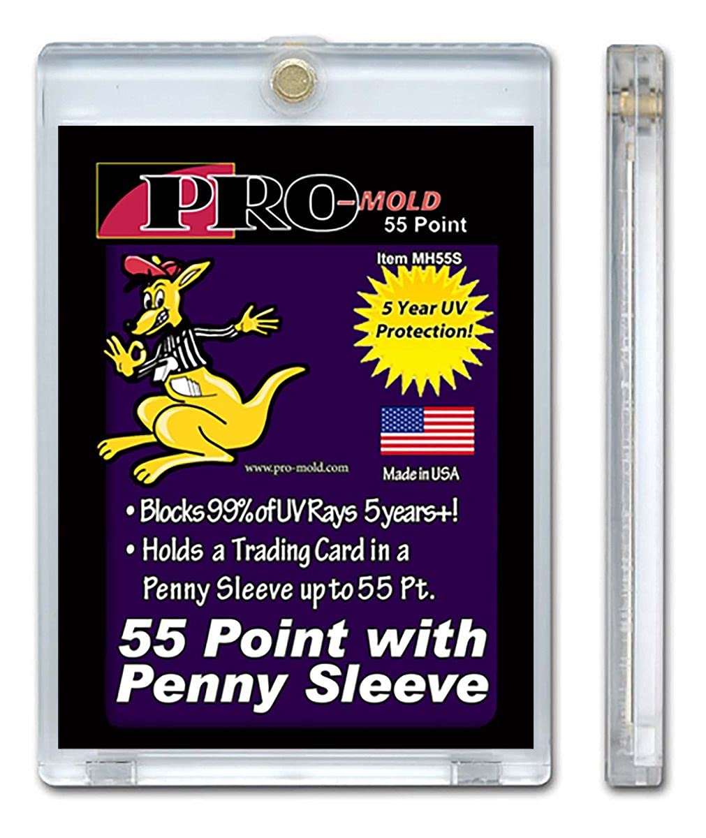Box(25) Pro-Mold 55pt. Magnetic One Touch Card Holders Holds Sleeved Card MH55S