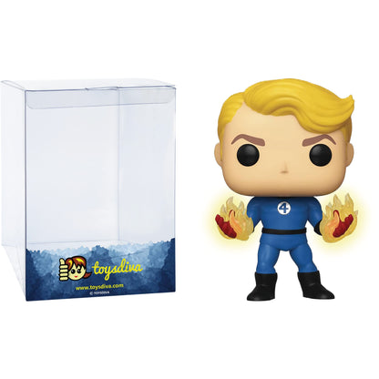 Funko Human T o r c h (Specialty Series): P o p ! Vinyl Figurine Bundle with 1 Compatible 'ToysDiva' Graphic Protector (568-45006 - B)