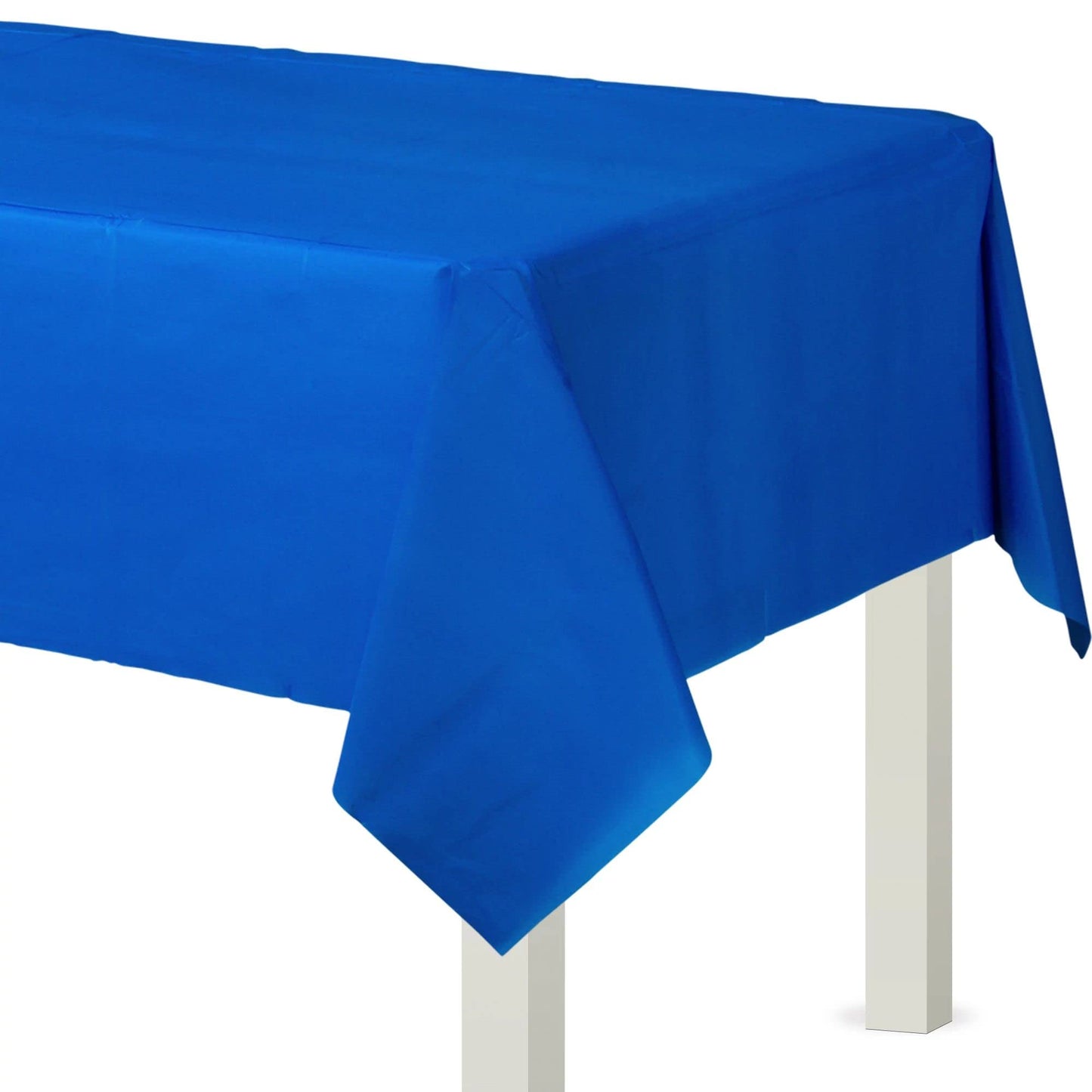 Amscan Vibrant Bright Royal Blue Flannel Backed Table Cover - 54" x 108" (Pack of 6) - Durable & Elegant Table Protection Events