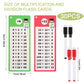 30 Pcs Multiplication and Division Flash Cards with 4 Dry Erase Pens 2 Rings Educational Time Table Cards Set Math Chart Games for 1st to 3rd Grades