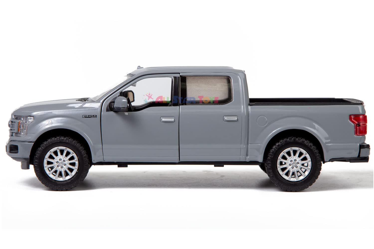 Motormax All Star Toys Exclusive 2019 Ford F-150 Limited Crew Cab Pickup Truck Abyss Gray 1/27 Diecast Model Car 79364 Grey