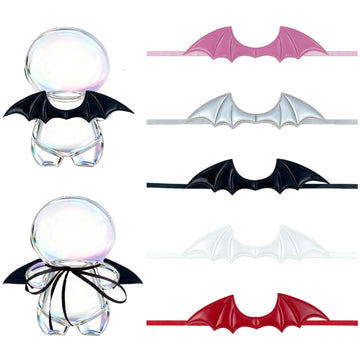 Creative Doll Accessories, 5-Piece Set of Adorable Wings, Suitable for Dolls Between 3.94-6.69 Inches (10-17 Cm), Rope-Bound, Giving Them a Pair