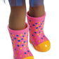 American Girl WellieWishers Kendall 14.5-inch Doll with Deep Brown Eyes, Curly Black Hair, Pink Sparkle Stretch Leotard, Periwinkle Glitter Mesh