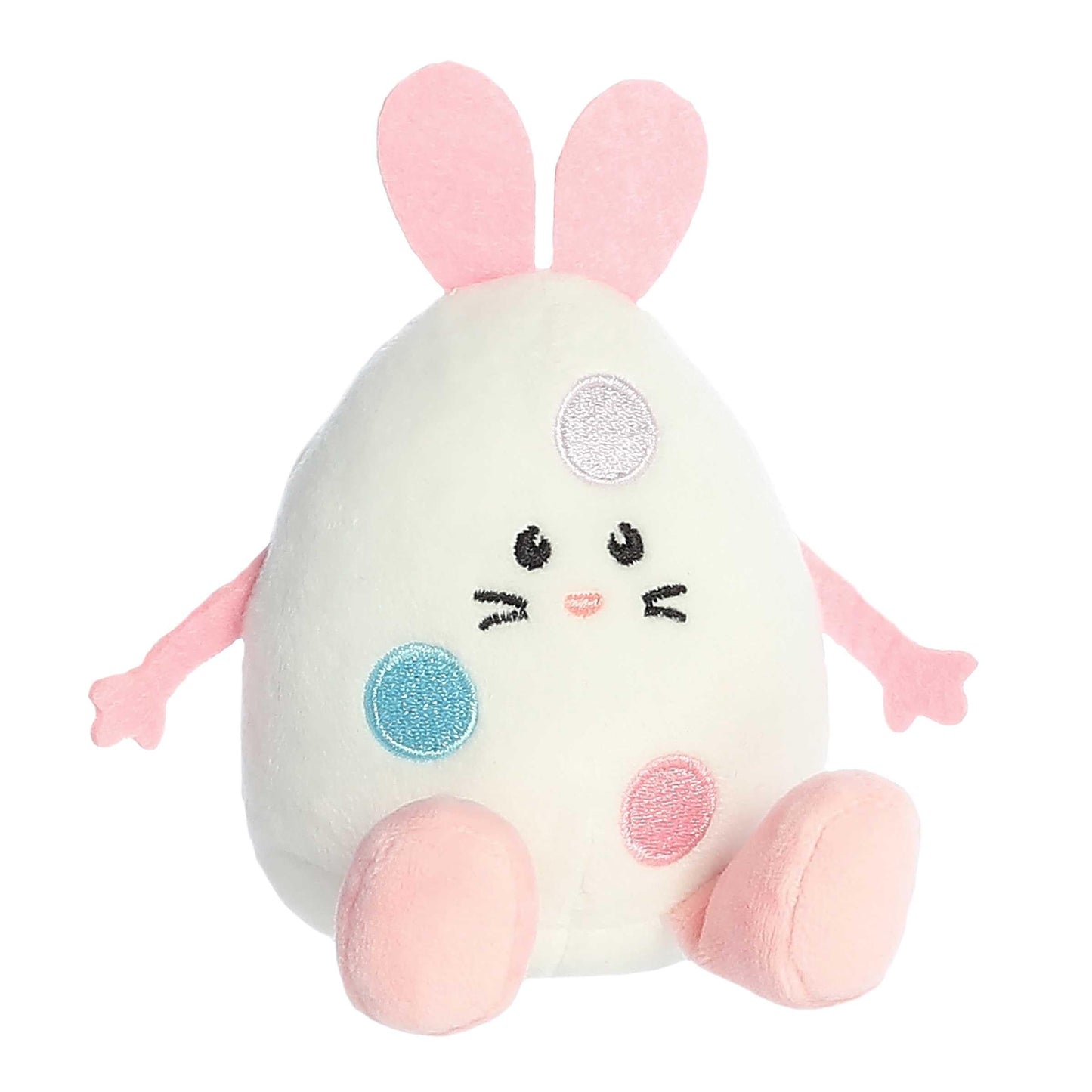 Aurora® Punny Eggspressions™ Easter Egg Stuffed Animal - Humorous Wordplay - Playful Expression - Pink 3.5 Inches