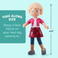 HABA Little Friends Family Bundle - Set of 3 Dollhouse People Figures for Ages 3+, Flexible Plastic Mini Dolls for Pretend Play