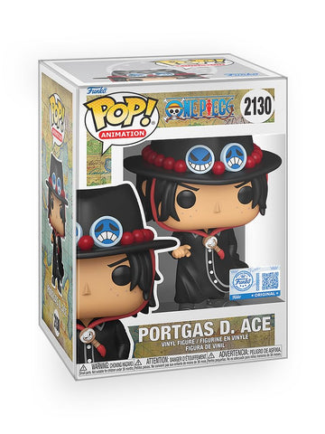 Epic Collectibles Pop Anime: One Piece - Portgas D. Ace Exclusive Vinyl Figure Included with Box Protector Compatible for Funko