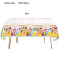 HACBYUTY 2pcs Princess Birthday Party Tablecloth Table Cover,Princess Birthday Supplies Decorations (70'' x 42'')