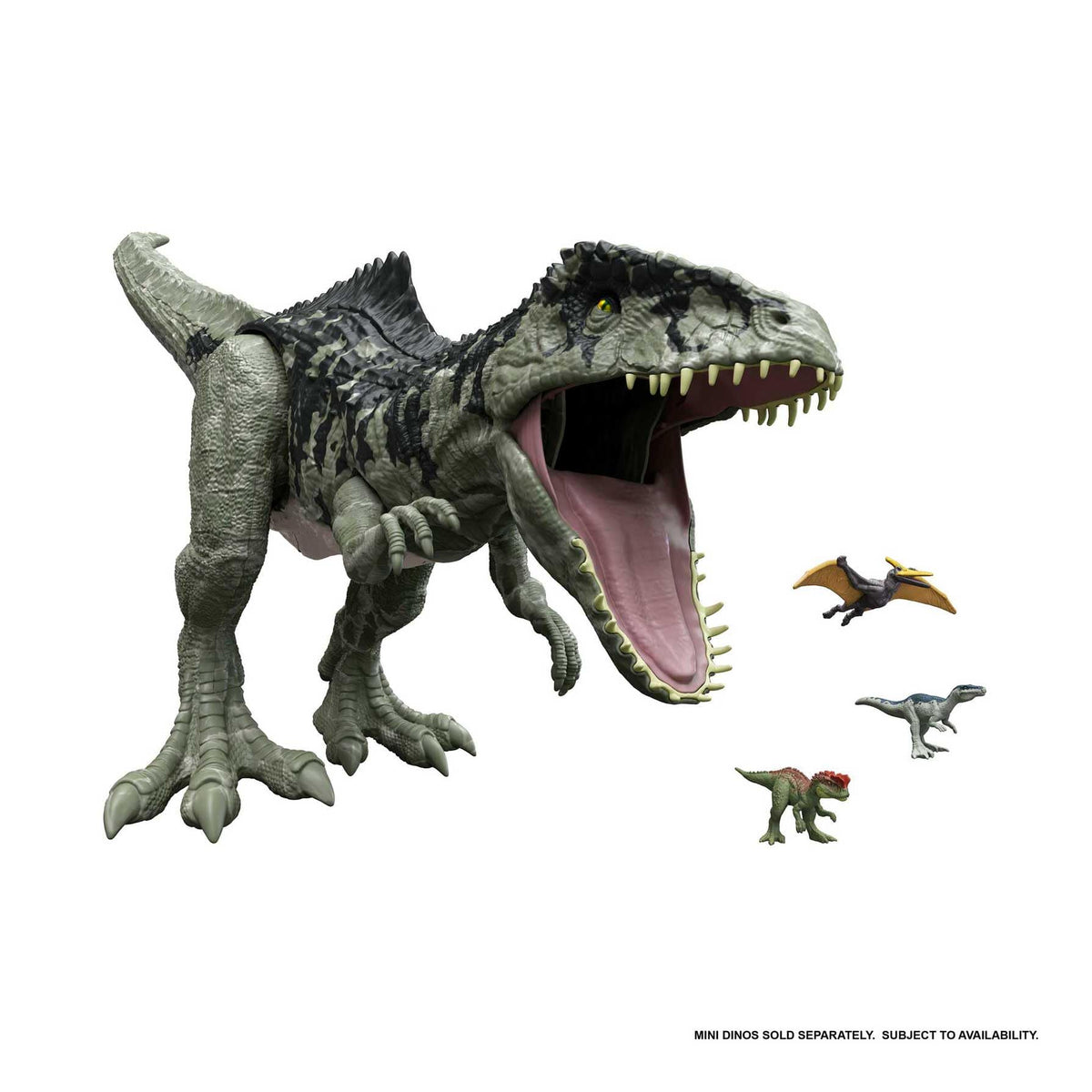Mattel Jurassic World Super Colossal Dinosaur Action Figure, Large Giganotosaurus Dino Toy with Eating Feature, 3+ Feet Long