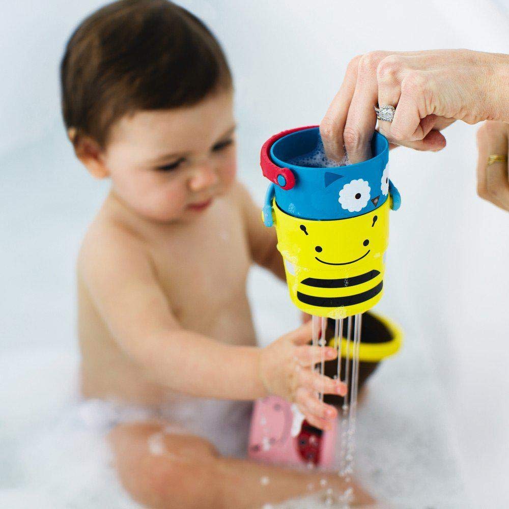 Skip Hop Zoo Stack and Pour Buckets, Rinse Cups, Multi