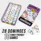 Front Porch Classics | Double 6 Travel Tin Domino Set from, for 1 to 4 Players Ages 6 and up