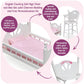 Badger Basket Doll High Chair and Bed Set - Classic Wooden Furniture for 18 Inch Dolls with Chevron Bedding, Spindle Styling, Fixed Tray and Pillow