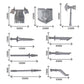 TopBrixx Custom Minifigures Weapon Set, 37 Pcs Custom Weapon Set for Dwarf, Figure Weapon Compatible with Lego