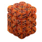 DND Dice Set-Chessex D&D Dice-12mm Vortex Orange and Black Polyhedral Dice Set-Dungeons and Dragons Dice Includes 36 Dice - D6, Various (CHX27833)