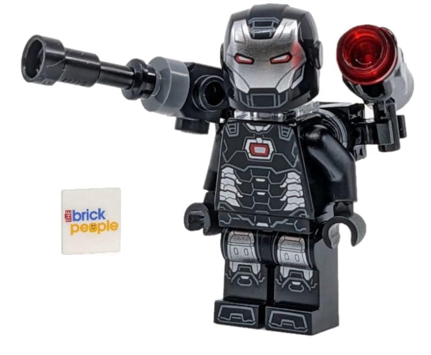 LEGO Superheroes: War Machine Minifigure with Shoulder Cannon, Blaster, and Grey Cape (James Rhodes)