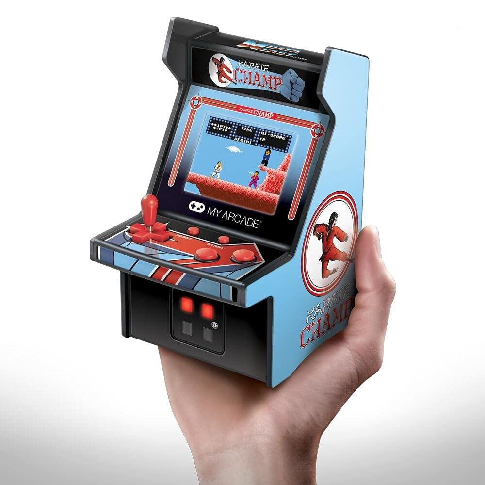 My Arcade Karate Champ Micro Player Arcade Machine: Fully Playable, 6.75 Inch Collectible, Color Display, Speaker, Volume Buttons, Headphone Jack