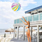 LINE42 Big Beach Ball Set for Summer, Rainbow Beach Balls for Swimming at The Pool or Beach, Set of 3, Three Jumbo Giant 42 Inch Beach Balls