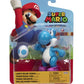 Super Mario Light Blue Yoshi 4 Inch Action Figure with Egg