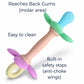 Everneer Silicone Teether Tube Stick for Babies - Textured Teething Toy with Grip Handle, Reaches Front Gums & Back Molars, BPA-Free, Easy to Hold